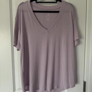 American Eagle Soft & Sexy Lilac V-Neck T-Shirt
